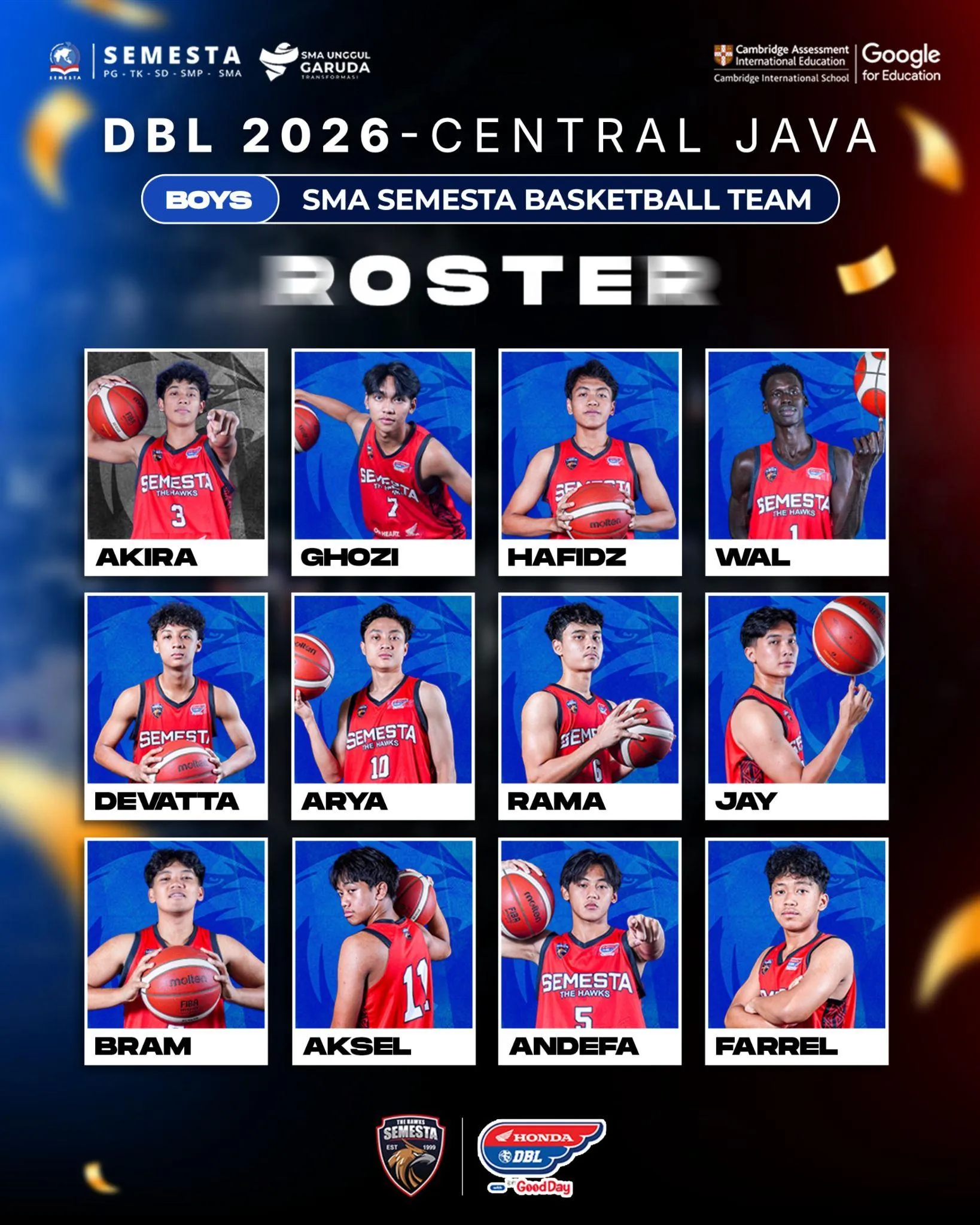 Tim Semesta pada kejuaraan DBL Central Java 2026