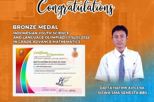 semesta.sch.id_Siswa SMA Semesta Semarang meraih medali di Indonesian Youth Science and Olympiad (IYSLO) 2022