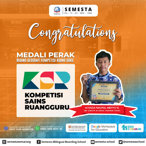 Four High school students from SMA Semesta won Science Ruang Guru COmpetition 2022