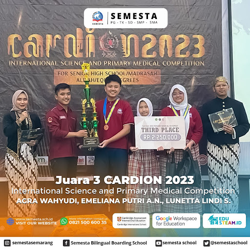 Semesta school Olympiad Team wins 3rd place in International Science and Primary Medial Competition.